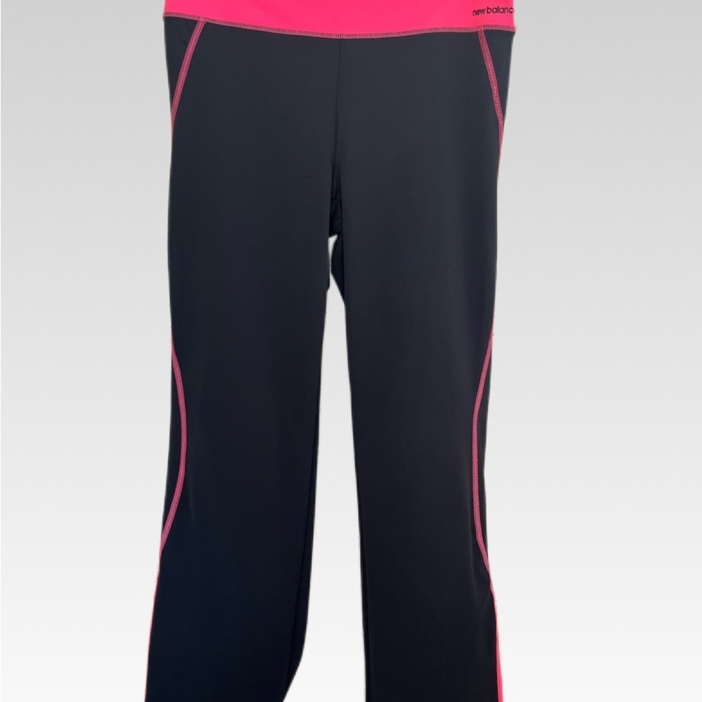 New Balance Women's Black Joggers with Pink Accents size L